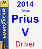 Driver Wiper Blade for 2014 Toyota Prius V - Premium