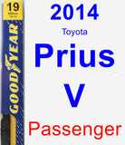 Passenger Wiper Blade for 2014 Toyota Prius V - Premium