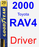 Driver Wiper Blade for 2000 Toyota RAV4 - Premium