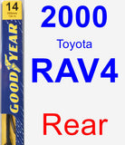 Rear Wiper Blade for 2000 Toyota RAV4 - Premium