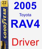 Driver Wiper Blade for 2005 Toyota RAV4 - Premium