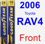 Front Wiper Blade Pack for 2006 Toyota RAV4 - Premium