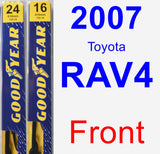 Front Wiper Blade Pack for 2007 Toyota RAV4 - Premium