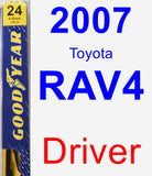Driver Wiper Blade for 2007 Toyota RAV4 - Premium