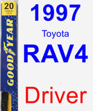 Driver Wiper Blade for 1997 Toyota RAV4 - Premium