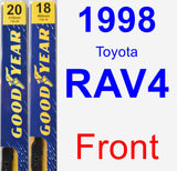 Front Wiper Blade Pack for 1998 Toyota RAV4 - Premium