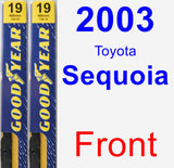 Front Wiper Blade Pack for 2003 Toyota Sequoia - Premium