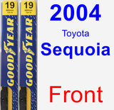 Front Wiper Blade Pack for 2004 Toyota Sequoia - Premium