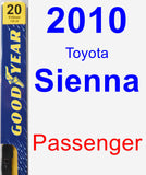Passenger Wiper Blade for 2010 Toyota Sienna - Premium