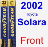 Front Wiper Blade Pack for 2002 Toyota Solara - Premium