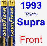 Front Wiper Blade Pack for 1993 Toyota Supra - Premium