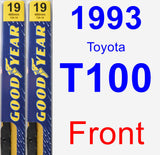 Front Wiper Blade Pack for 1993 Toyota T100 - Premium