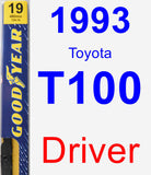 Driver Wiper Blade for 1993 Toyota T100 - Premium