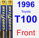 Front Wiper Blade Pack for 1996 Toyota T100 - Premium