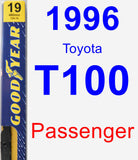 Passenger Wiper Blade for 1996 Toyota T100 - Premium