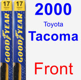 Front Wiper Blade Pack for 2000 Toyota Tacoma - Premium