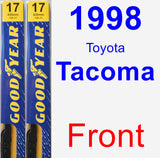 Front Wiper Blade Pack for 1998 Toyota Tacoma - Premium