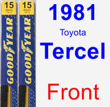 Front Wiper Blade Pack for 1981 Toyota Tercel - Premium