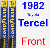 Front Wiper Blade Pack for 1982 Toyota Tercel - Premium