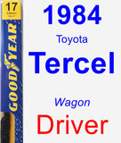 Driver Wiper Blade for 1984 Toyota Tercel - Premium