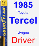 Driver Wiper Blade for 1985 Toyota Tercel - Premium