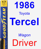 Driver Wiper Blade for 1986 Toyota Tercel - Premium