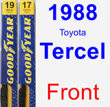 Front Wiper Blade Pack for 1988 Toyota Tercel - Premium