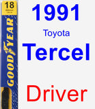 Driver Wiper Blade for 1991 Toyota Tercel - Premium