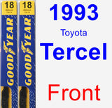 Front Wiper Blade Pack for 1993 Toyota Tercel - Premium