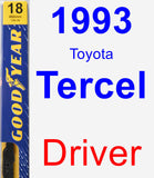 Driver Wiper Blade for 1993 Toyota Tercel - Premium