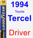 Driver Wiper Blade for 1994 Toyota Tercel - Premium