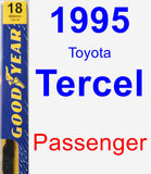 Passenger Wiper Blade for 1995 Toyota Tercel - Premium