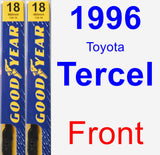 Front Wiper Blade Pack for 1996 Toyota Tercel - Premium