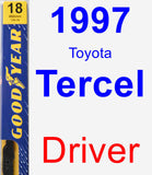 Driver Wiper Blade for 1997 Toyota Tercel - Premium