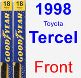 Front Wiper Blade Pack for 1998 Toyota Tercel - Premium