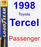 Passenger Wiper Blade for 1998 Toyota Tercel - Premium