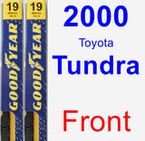 Front Wiper Blade Pack for 2000 Toyota Tundra - Premium