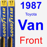 Front Wiper Blade Pack for 1987 Toyota Van - Premium