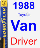 Driver Wiper Blade for 1988 Toyota Van - Premium