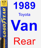 Rear Wiper Blade for 1989 Toyota Van - Premium