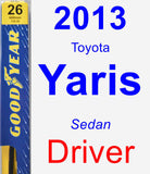 Driver Wiper Blade for 2013 Toyota Yaris - Premium