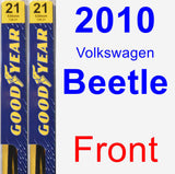 Front Wiper Blade Pack for 2010 Volkswagen Beetle - Premium