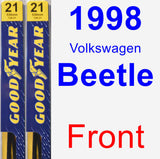 Front Wiper Blade Pack for 1998 Volkswagen Beetle - Premium