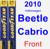 Front Wiper Blade Pack for 2010 Volkswagen Beetle Cabrio - Premium