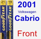 Front Wiper Blade Pack for 2001 Volkswagen Cabrio - Premium