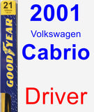 Driver Wiper Blade for 2001 Volkswagen Cabrio - Premium