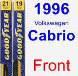 Front Wiper Blade Pack for 1996 Volkswagen Cabrio - Premium