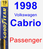 Passenger Wiper Blade for 1998 Volkswagen Cabrio - Premium