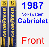 Front Wiper Blade Pack for 1987 Volkswagen Cabriolet - Premium