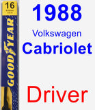 Driver Wiper Blade for 1988 Volkswagen Cabriolet - Premium